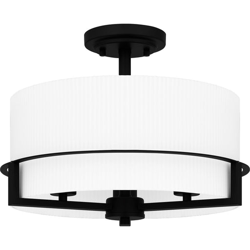 Myhouse Lighting Quoizel - SEY1715MBK - Three Light Semi Flush Mount - Seymour - Matte Black