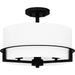 Myhouse Lighting Quoizel - SEY1715MBK - Three Light Semi Flush Mount - Seymour - Matte Black