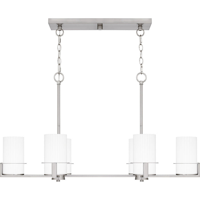 Myhouse Lighting Quoizel - SEY636BN - Six Light Linear Chandelier - Seymour - Brushed Nickel