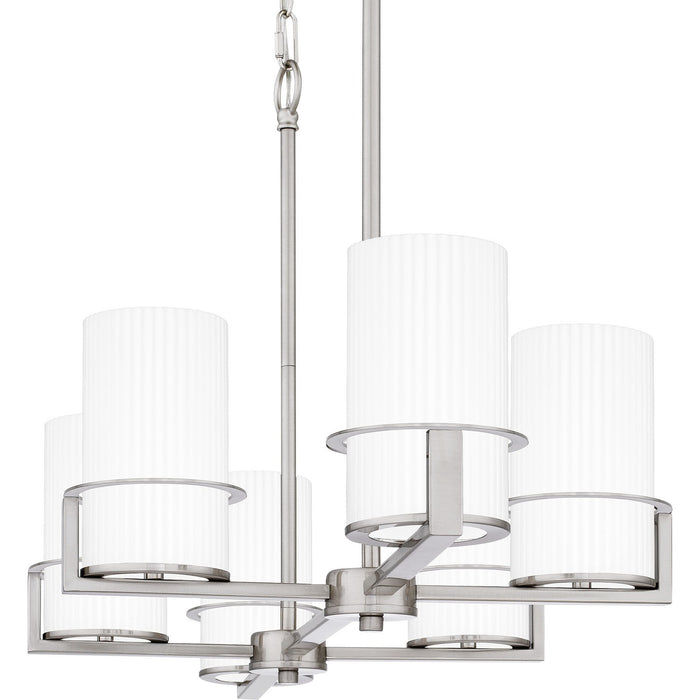 Myhouse Lighting Quoizel - SEY636BN - Six Light Linear Chandelier - Seymour - Brushed Nickel