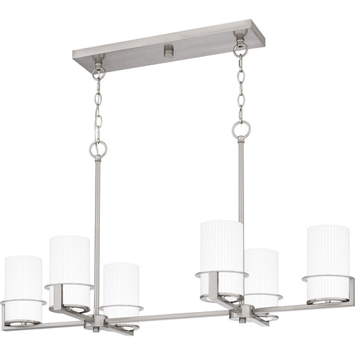 Myhouse Lighting Quoizel - SEY636BN - Six Light Linear Chandelier - Seymour - Brushed Nickel