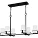 Myhouse Lighting Quoizel - SEY636MBK - Six Light Linear Chandelier - Seymour - Matte Black