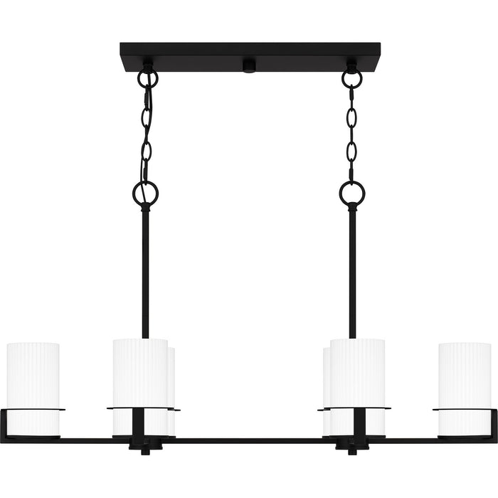 Myhouse Lighting Quoizel - SEY636MBK - Six Light Linear Chandelier - Seymour - Matte Black