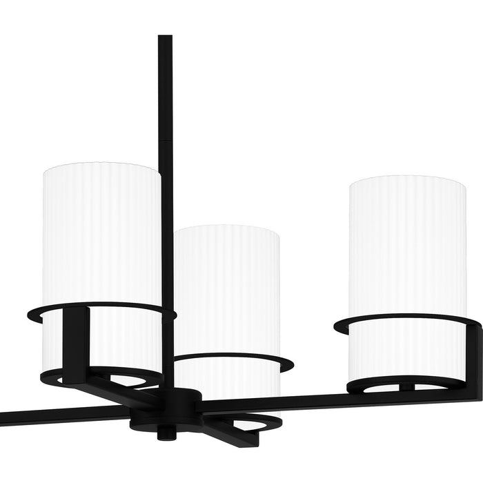 Myhouse Lighting Quoizel - SEY636MBK - Six Light Linear Chandelier - Seymour - Matte Black