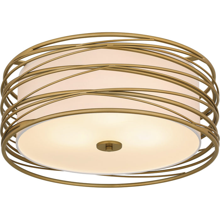 Myhouse Lighting Quoizel - SPL1720LG - Three Light Semi Flush Mount - Spiral - Light Gold