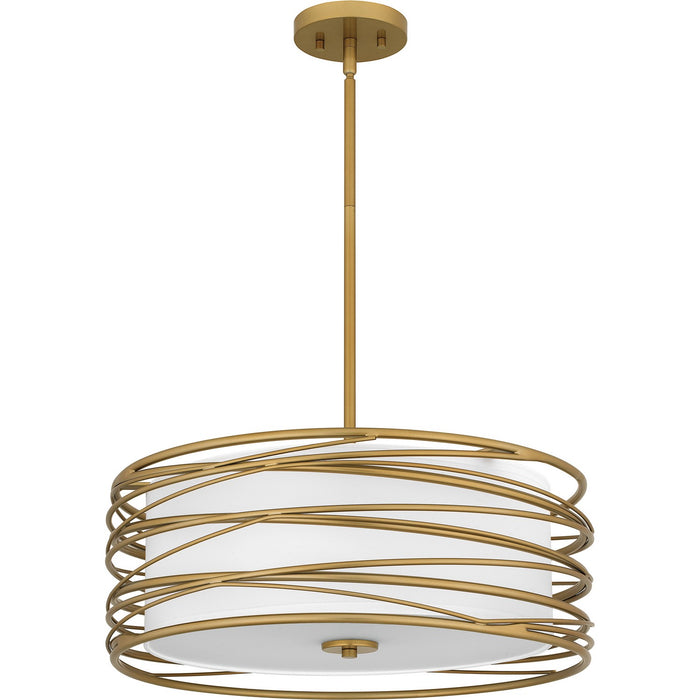 Myhouse Lighting Quoizel - SPL2820LG - Three Light Pendant - Spiral - Light Gold