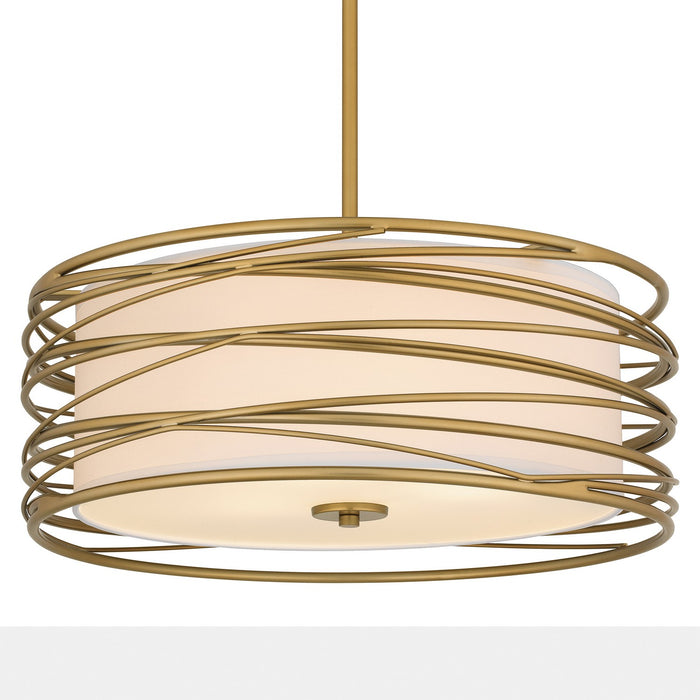 Myhouse Lighting Quoizel - SPL2820LG - Three Light Pendant - Spiral - Light Gold