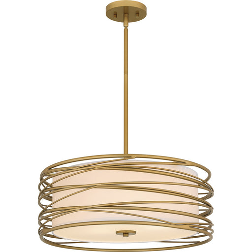 Myhouse Lighting Quoizel - SPL2820LG - Three Light Pendant - Spiral - Light Gold