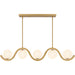 Myhouse Lighting Quoizel - SRI551AB - Five Light Linear Chandelier - Spherical - Aged Brass