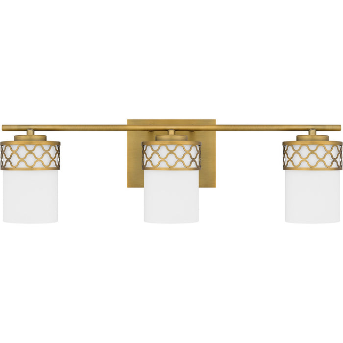 Myhouse Lighting Quoizel - TEN8624AB - Three Light Bath - Tenley - Aged Brass