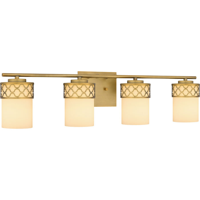 Myhouse Lighting Quoizel - TEN8632AB - Four Light Bath - Tenley - Aged Brass