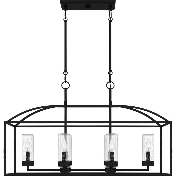 Myhouse Lighting Quoizel - THA3536EK - Six Light Outdoor Linear Chandelier - Thatcher - Earth Black