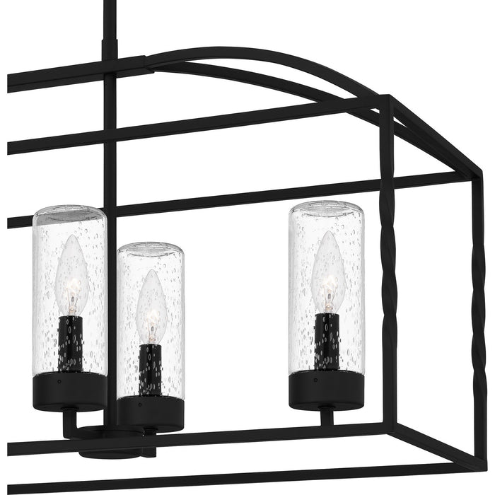 Myhouse Lighting Quoizel - THA3536EK - Six Light Outdoor Linear Chandelier - Thatcher - Earth Black