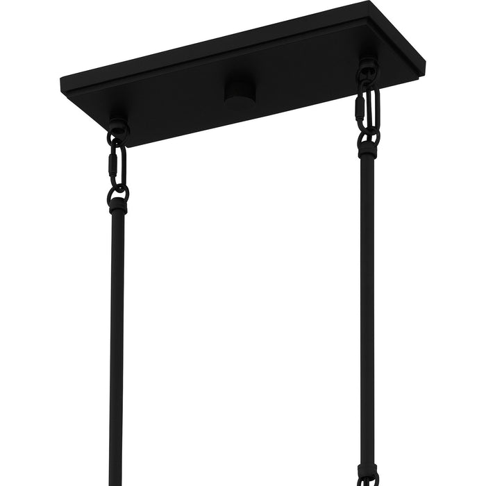 Myhouse Lighting Quoizel - THA3536EK - Six Light Outdoor Linear Chandelier - Thatcher - Earth Black