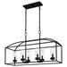 Myhouse Lighting Quoizel - THA636EK - Six Light Linear Chandelier - Thatcher - Earth Black