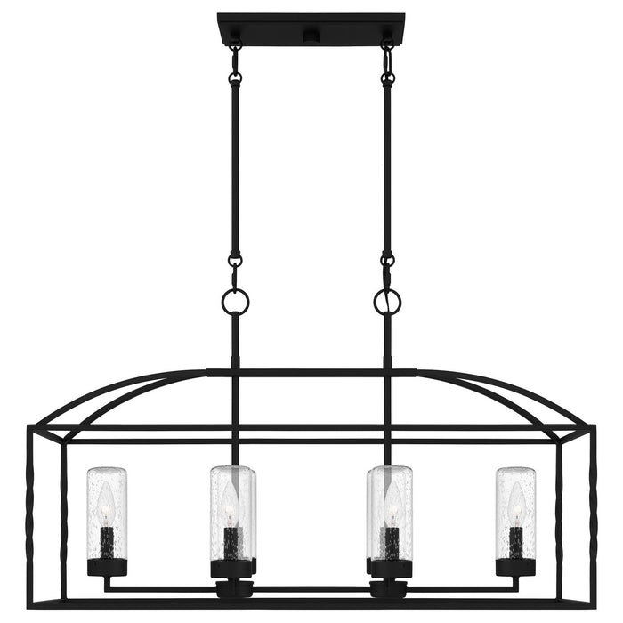 Myhouse Lighting Quoizel - THA636EK - Six Light Linear Chandelier - Thatcher - Earth Black