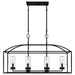 Myhouse Lighting Quoizel - THA636EK - Six Light Linear Chandelier - Thatcher - Earth Black