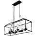 Myhouse Lighting Quoizel - THA636EK - Six Light Linear Chandelier - Thatcher - Earth Black