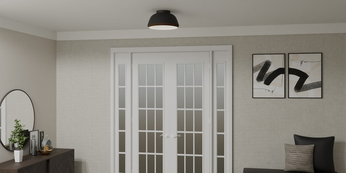 Myhouse Lighting Quoizel - TMR1616MBK - Three Light Flush Mount - Tamara - Matte Black