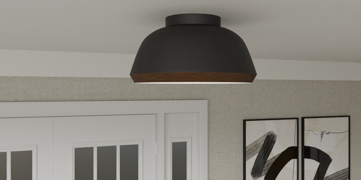 Myhouse Lighting Quoizel - TMR1616MBK - Three Light Flush Mount - Tamara - Matte Black