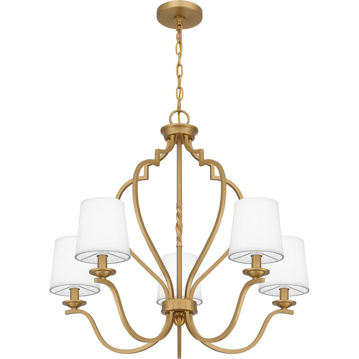 Myhouse Lighting Quoizel - WIL5027BWS - Five Light Chandelier - Wilkins - Brushed Weathered Brass