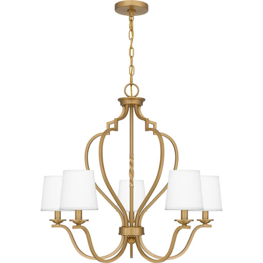 Myhouse Lighting Quoizel - WIL5027BWS - Five Light Chandelier - Wilkins - Brushed Weathered Brass