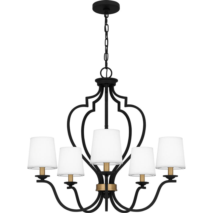 Myhouse Lighting Quoizel - WIL5027MBK - Five Light Chandelier - Wilkins - Matte Black