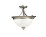 Myhouse Lighting Kichler - 3623NI - Three Light Semi Flush Mount - Dover - Brushed Nickel