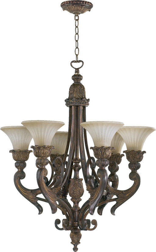 Myhouse Lighting Quorum - 6230-6-88 - Six Light Chandelier - Madeleine - Corsican Gold