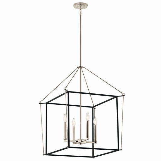 Myhouse Lighting Kichler - 52627PN - Four Light Foyer Pendant - Eisley - Polished Nickel