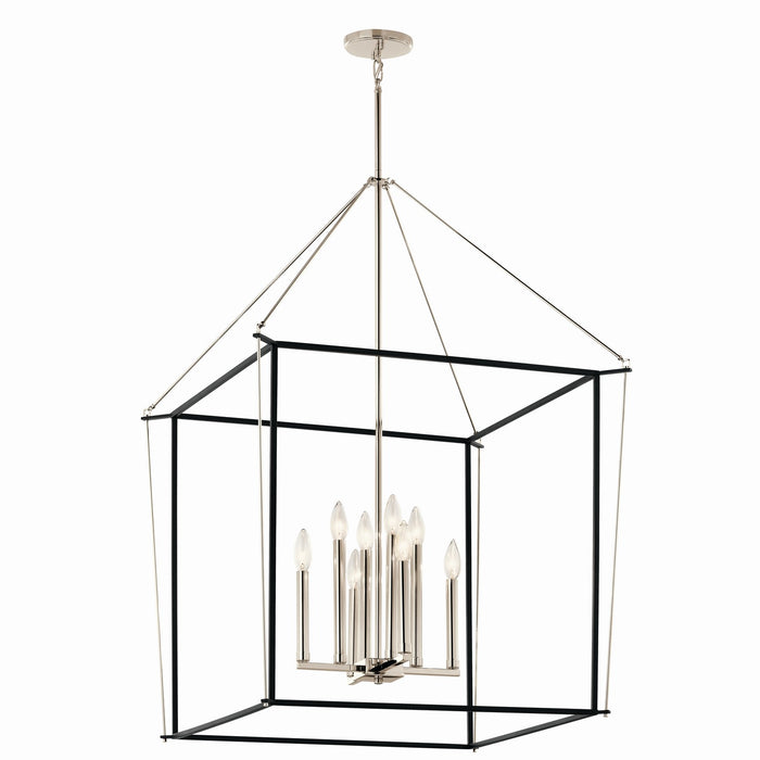 Myhouse Lighting Kichler - 52628PN - Eight Light Foyer Pendant - Eisley - Polished Nickel