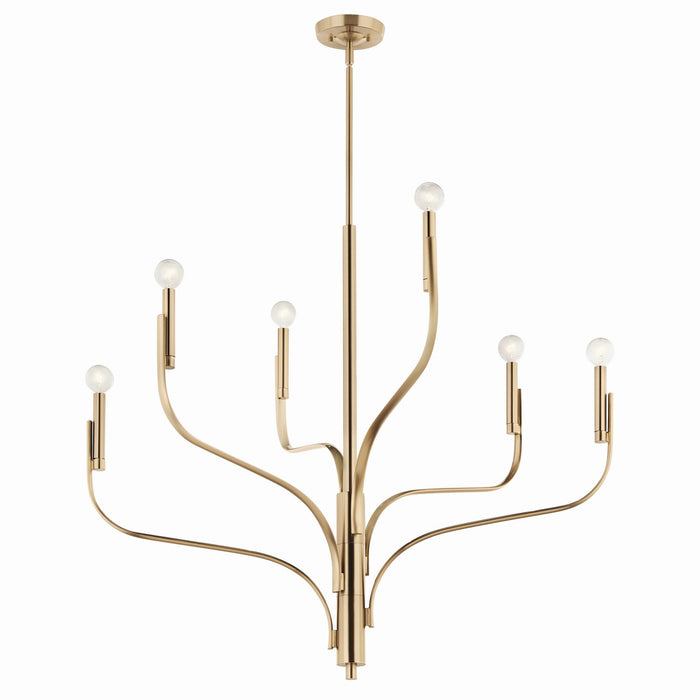 Myhouse Lighting Kichler - 52673CPZ - Six Light Chandelier - Livadia - Champagne Bronze