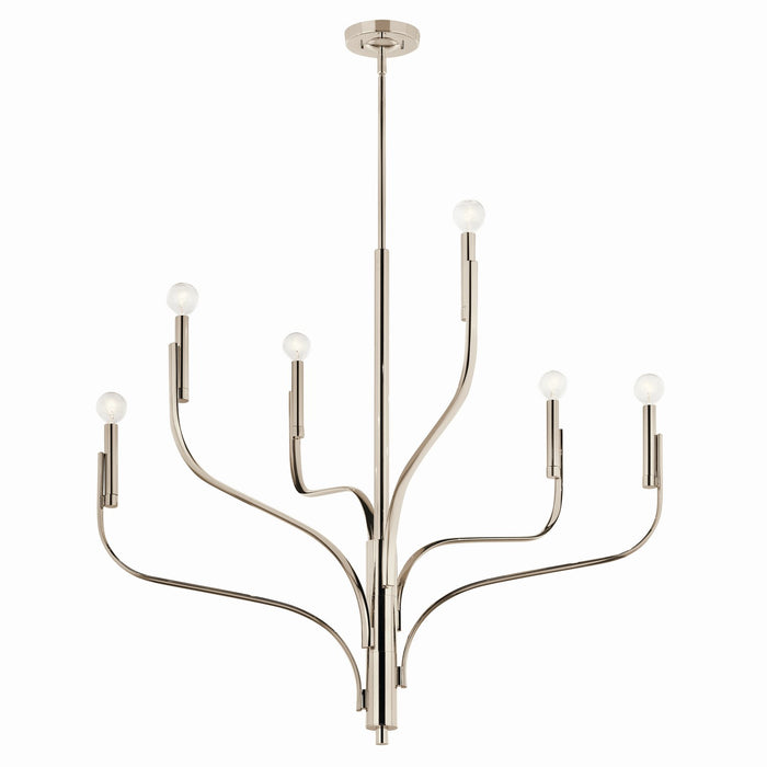 Myhouse Lighting Kichler - 52673PN - Six Light Chandelier - Livadia - Polished Nickel