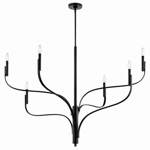 Myhouse Lighting Kichler - 52674BK - Six Light Chandelier - Livadia - Black