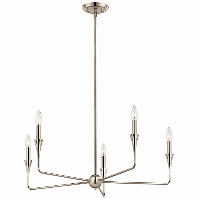 Myhouse Lighting Kichler - 52689PN - Five Light Chandelier - Alvaro - Polished Nickel