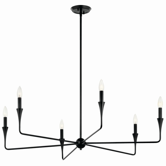 Myhouse Lighting Kichler - 52690BK - Six Light Chandelier - Alvaro - Black