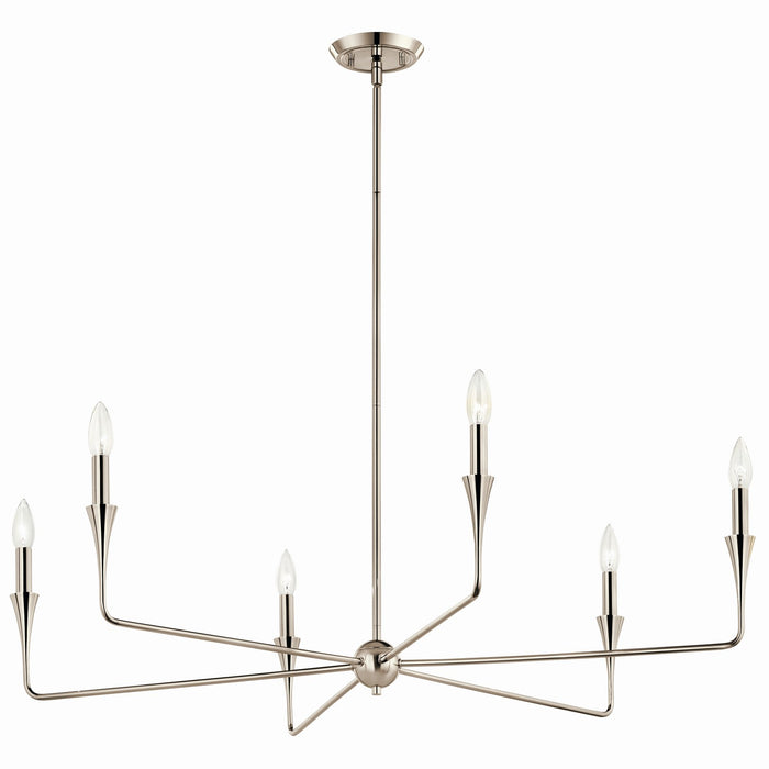 Myhouse Lighting Kichler - 52690PN - Six Light Chandelier - Alvaro - Polished Nickel