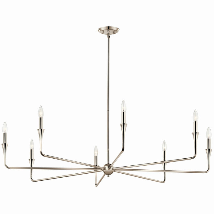 Myhouse Lighting Kichler - 52691PN - Eight Light Chandelier - Alvaro - Polished Nickel