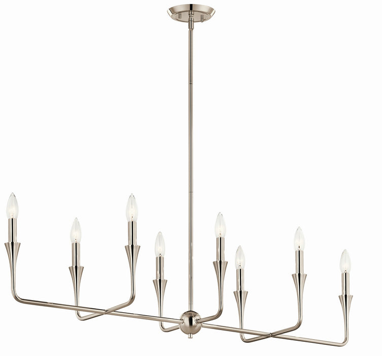 Myhouse Lighting Kichler - 52693PN - Eight Light Linear Chandelier - Alvaro - Polished Nickel