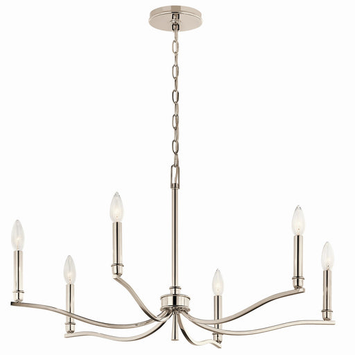 Myhouse Lighting Kichler - 52695PN - Six Light Chandelier - Malene - Polished Nickel