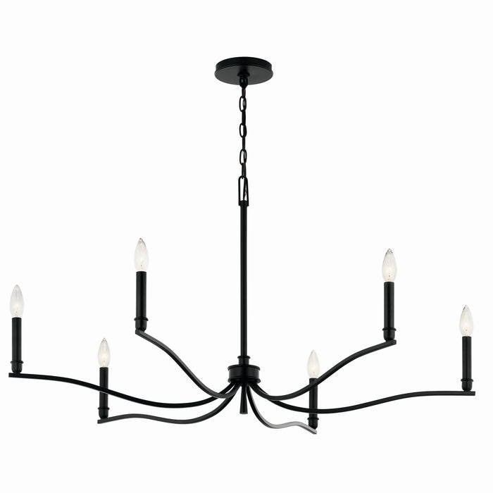 Myhouse Lighting Kichler - 52696BK - Six Light Chandelier - Malene - Black