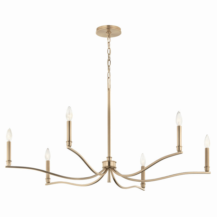 Myhouse Lighting Kichler - 52696CPZ - Six Light Chandelier - Malene - Champagne Bronze