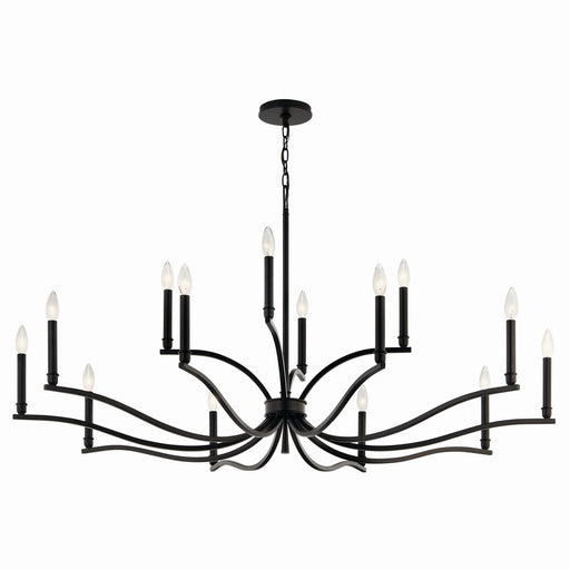 Myhouse Lighting Kichler - 52698BK - 14 Light Chandelier - Malene - Black