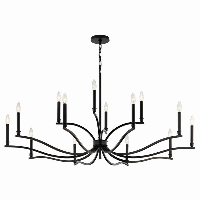 Myhouse Lighting Kichler - 52698BK - 14 Light Chandelier - Malene - Black