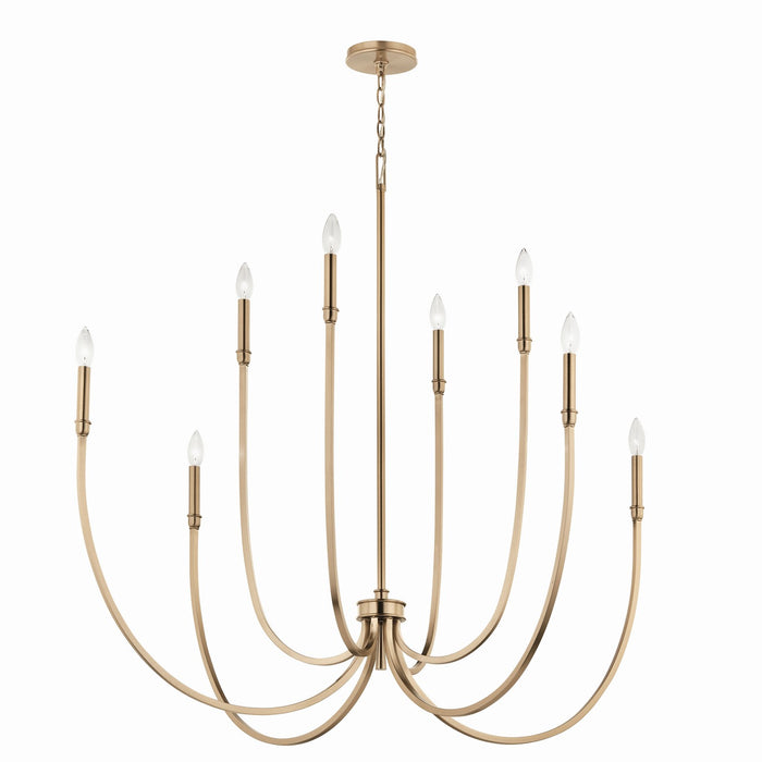 Myhouse Lighting Kichler - 52699CPZ - Eight Light Foyer Chandelier - Malene - Champagne Bronze