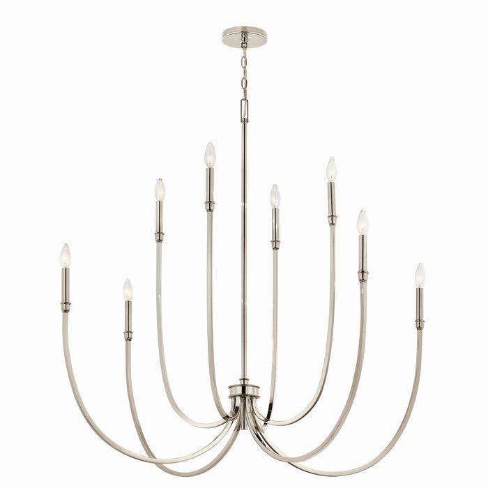 Myhouse Lighting Kichler - 52699PN - Eight Light Foyer Chandelier - Malene - Polished Nickel