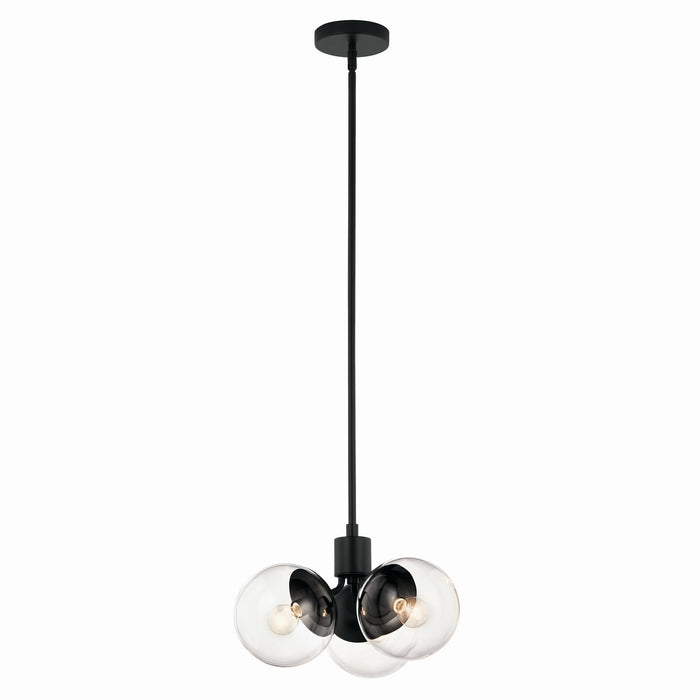 Myhouse Lighting Kichler - 52700BKCLR - Three Light Chandelier - Silvarious - Black