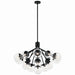 Myhouse Lighting Kichler - 52702BKCLR - 16 Light Chandelier Convertible - Silvarious - Black