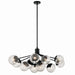 Myhouse Lighting Kichler - 52703BK - 12 Light Linear Chandelier Convertible - Silvarious - Black