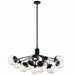 Myhouse Lighting Kichler - 52703BKCLR - 12 Light Linear Chandelier Convertible - Silvarious - Black